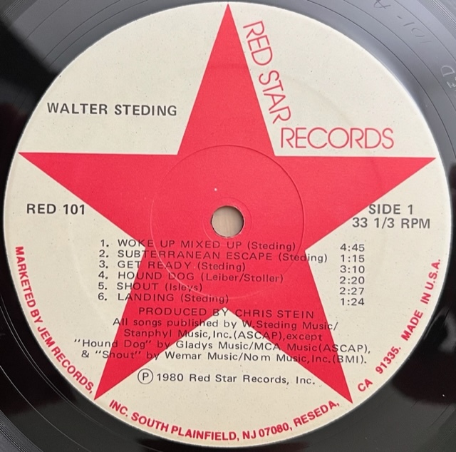 LP■実験音楽/WALTER STEDING/S.T./RED STAR 101/US PRESS 80年ORIG 原盤 準美/ウォルター・ステディング/VIOLIN/ROBERT FRIPP/ANDY WARHOL_画像3