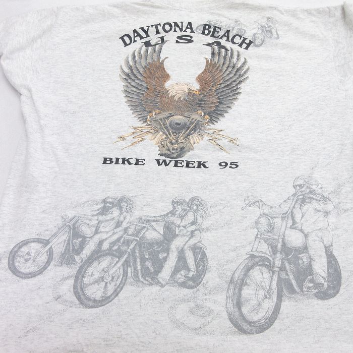 XL/古着 半袖 ビンテージ Tシャツ メンズ 90s デイトナビーチ バイク