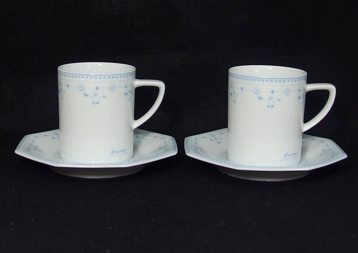 ■Noritake ノリタケ RONDE FLEURIE 1463 カップ&ソーサー 2客セット■_画像1