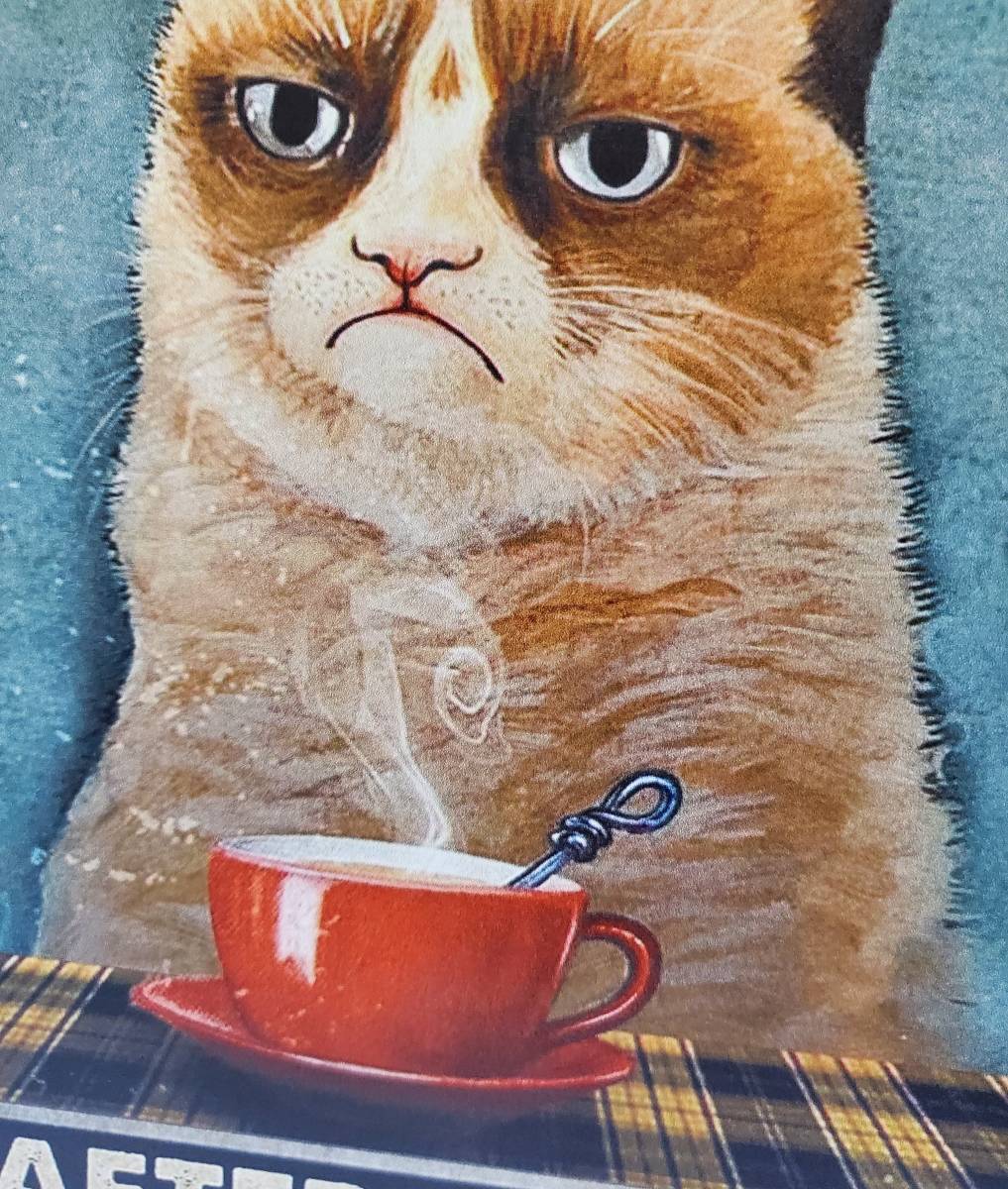 ブリキ看板　HANAKO　レトロ　猫カフェ　猫の看板　S8　シャム猫　コーヒー　ウェルカムボード_画像7