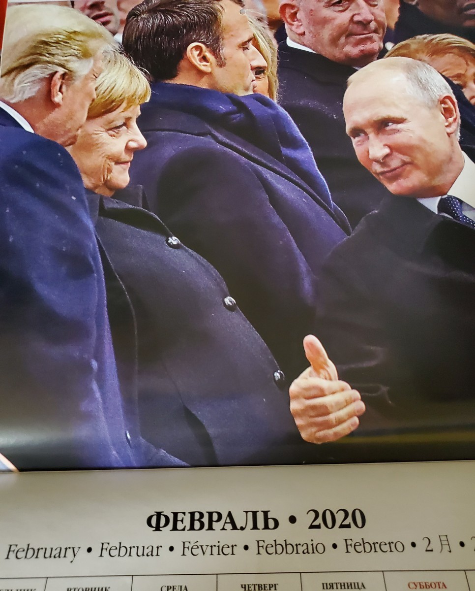 プーチン カレンダー 2020年 新品 ロシア雑貨の画像4
