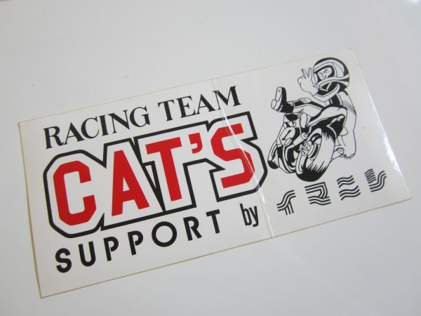 RACING TEAM CAT'S SUPPORT by イマニシ ステッカー/デカール 自動車 オートバイ バイク レーシング F1 S52_画像1