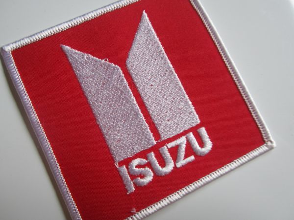 ISUZU イスズ いすゞ 自動車 バス トラック エンブレム メーカー 日本 正方形 ワッペン /自動車 カー用品 整備 131_画像2
