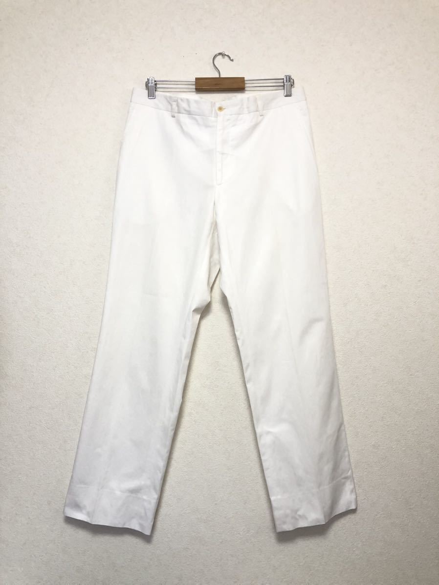 イタリア製 Ralph Lauren パンツ ホワイト 白 W34 コットン ラルフローレン