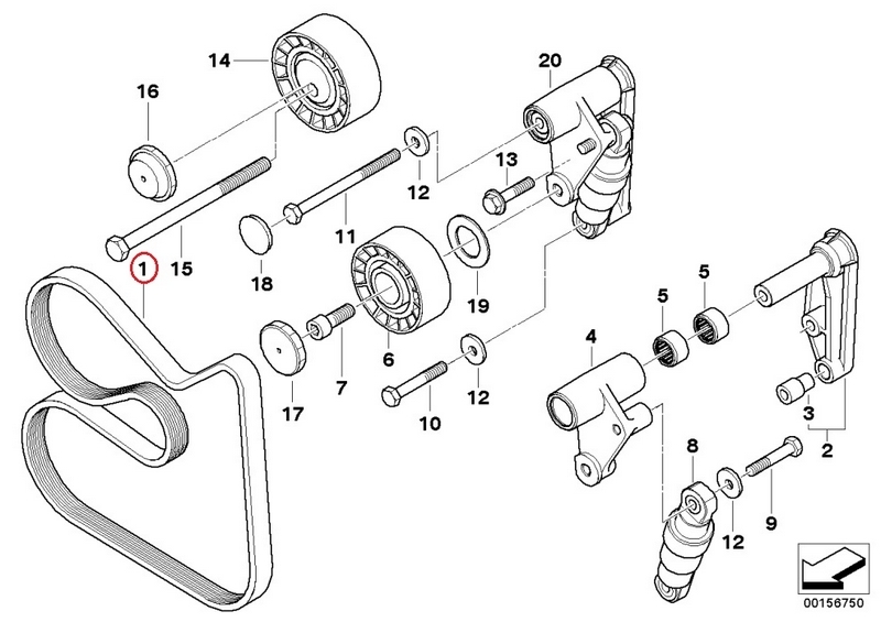 BMW E46 M3 ファンベルト 6PK1460 コンチネンタル製_画像2