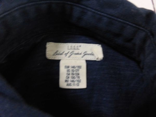 ei-2090　■　Ｌ．Ｏ．Ｇ．Ｇ　■ 子供服　ポロシャツ　　長袖　紺　サイズ150　Label　of graded goods　ポロシャツ　訳あり_画像2