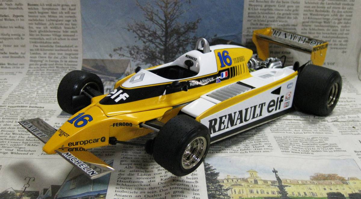 * ultra rare out of print *EXOTO*1/18*1980 Renault RE-20 Turbo #16 1980 French GP*Rene Arnoux* Renault 