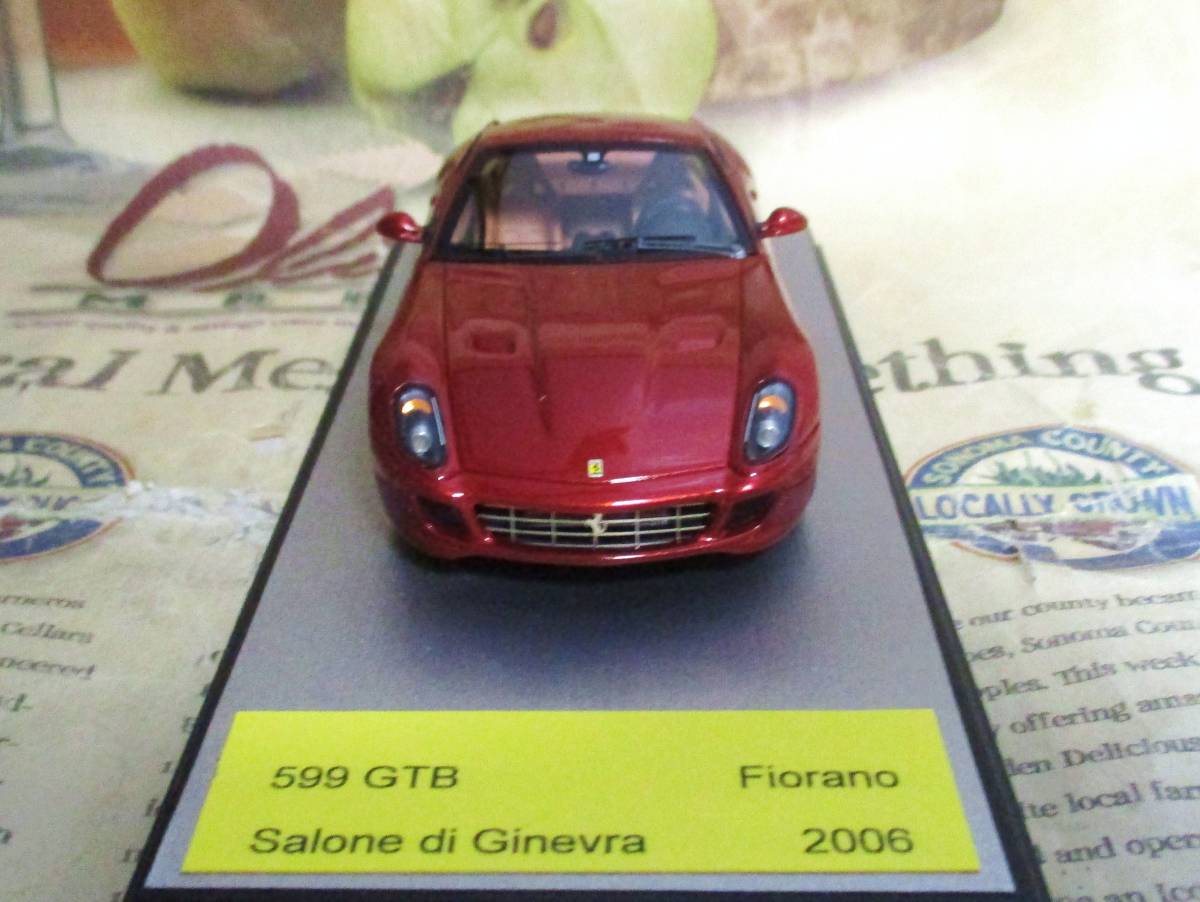 ★激レア絶版*プロ製作*BBR*1/43*Ferrari 599 GTB Fiorano - Salone di Ginevra 2006 メタリックレッド*フェラーリ≠MR_画像3