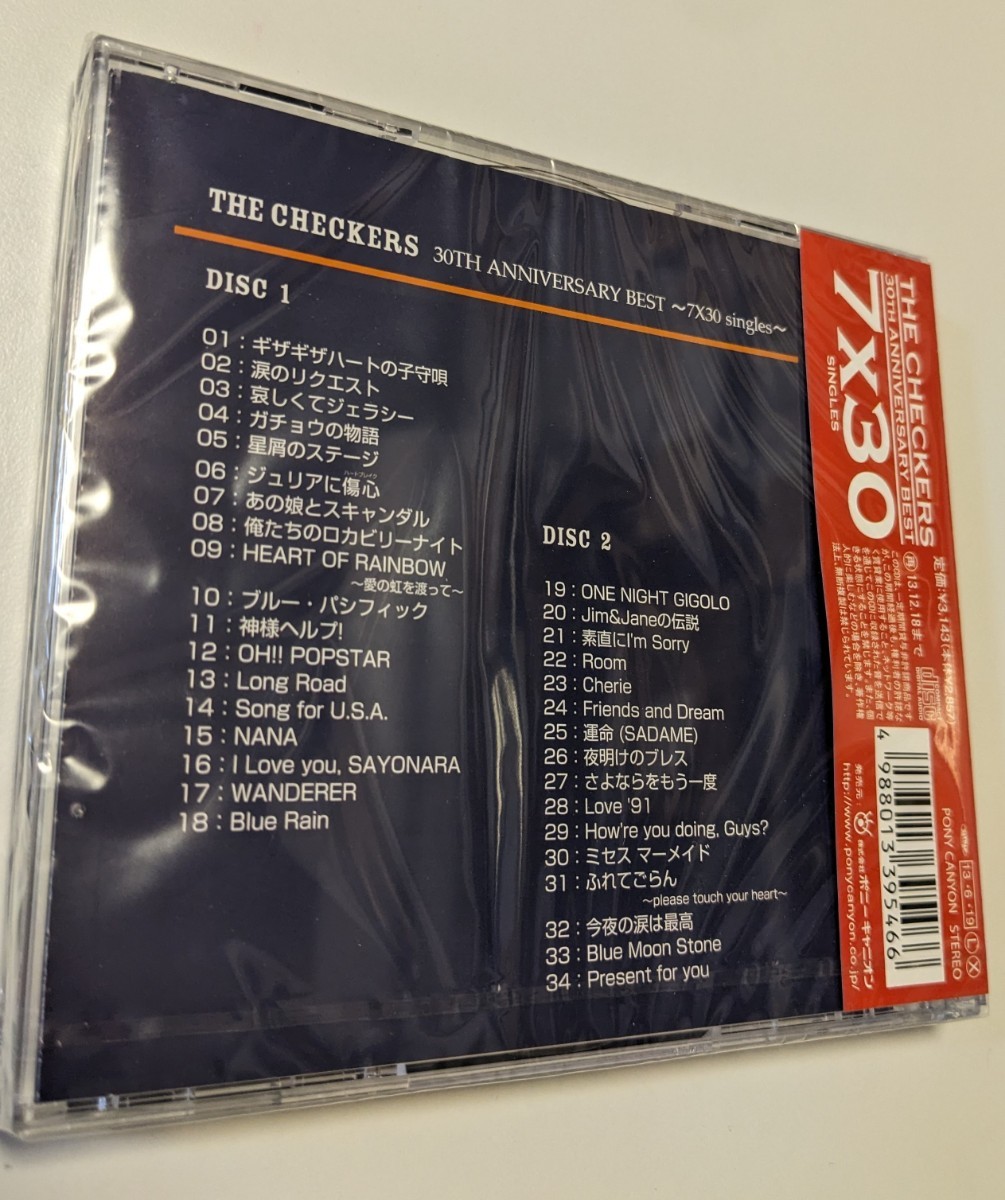 M 匿名配送　新品 ザ・チェッカーズ THE CHECKERS 30TH ANNIVERSARY BEST～7×30 SINGLES～ CD　4988013395466　藤井フミヤ_画像2