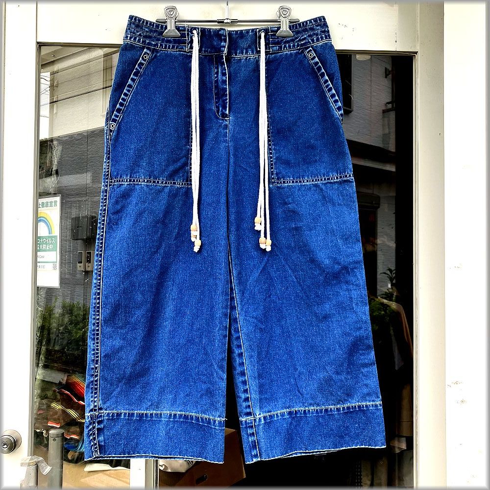 * low Len Ralph Lauren 90s marine pants size $* inspection Vintage indigo dyeing Polo rrl old clothes skirt Denim 