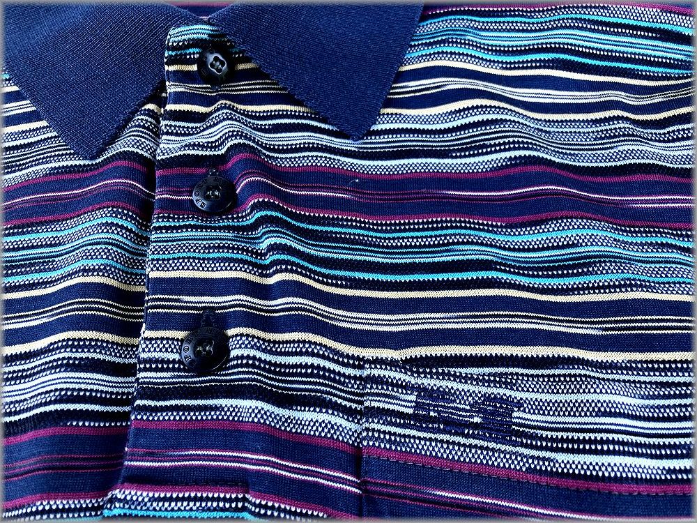 *MISSONI SPORT Missoni sport Italy made polo-shirt with short sleeves size XS* inspection Vintage multicolor knitted old clothes 80s 90s