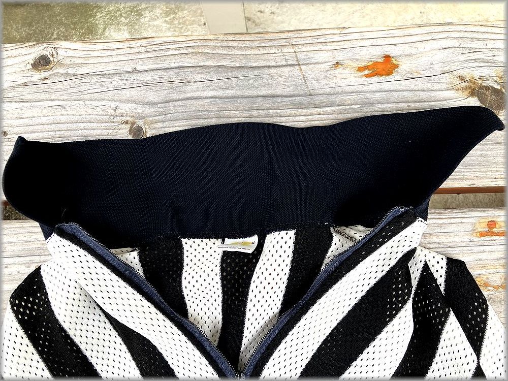 ★ラッセル RUSSELL 70s 80s USA製 半袖 レフェリーシャツ XL メッシュ 黒×白★検 レフリー 金タグ ビンテージ ポロシャツ 古着の画像5