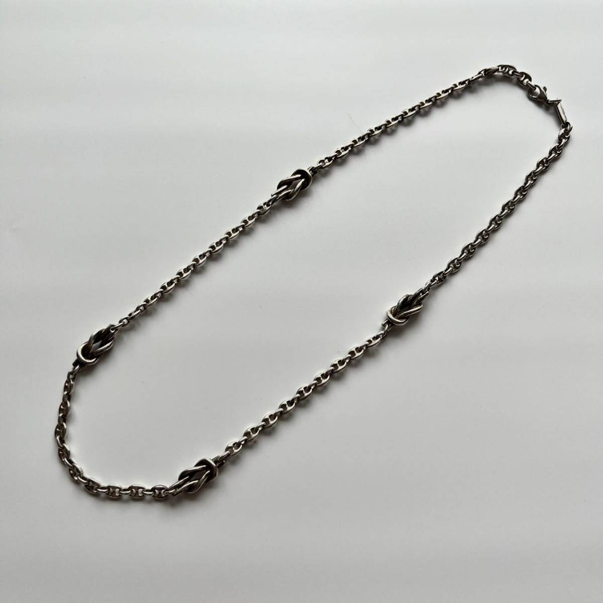 希少 GUCCI vintage necklace SV925 グッチ ノット アンカーチェーン 