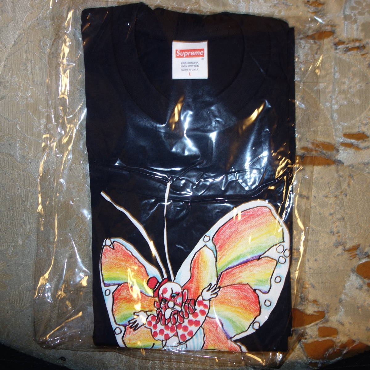 即決 supreme gonz butterfly tee navy M