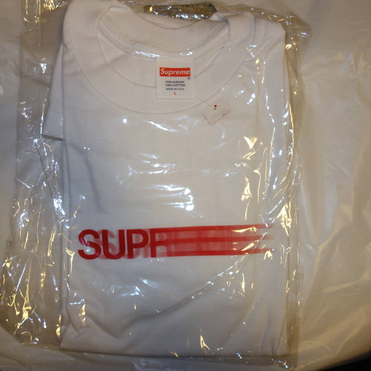 即決 supreme motion logo tee 白 L_画像1