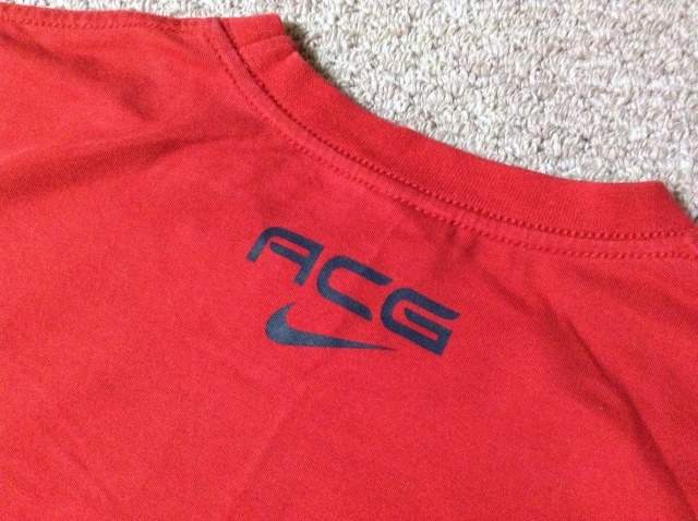 ★中古★ナイキ ACG DRI-FIT 半袖Tシャツ 赤 レッド メンズ ファッション ユニセックス Lサイズ アウトドア キャンプ 00s NIKE ギア_画像4