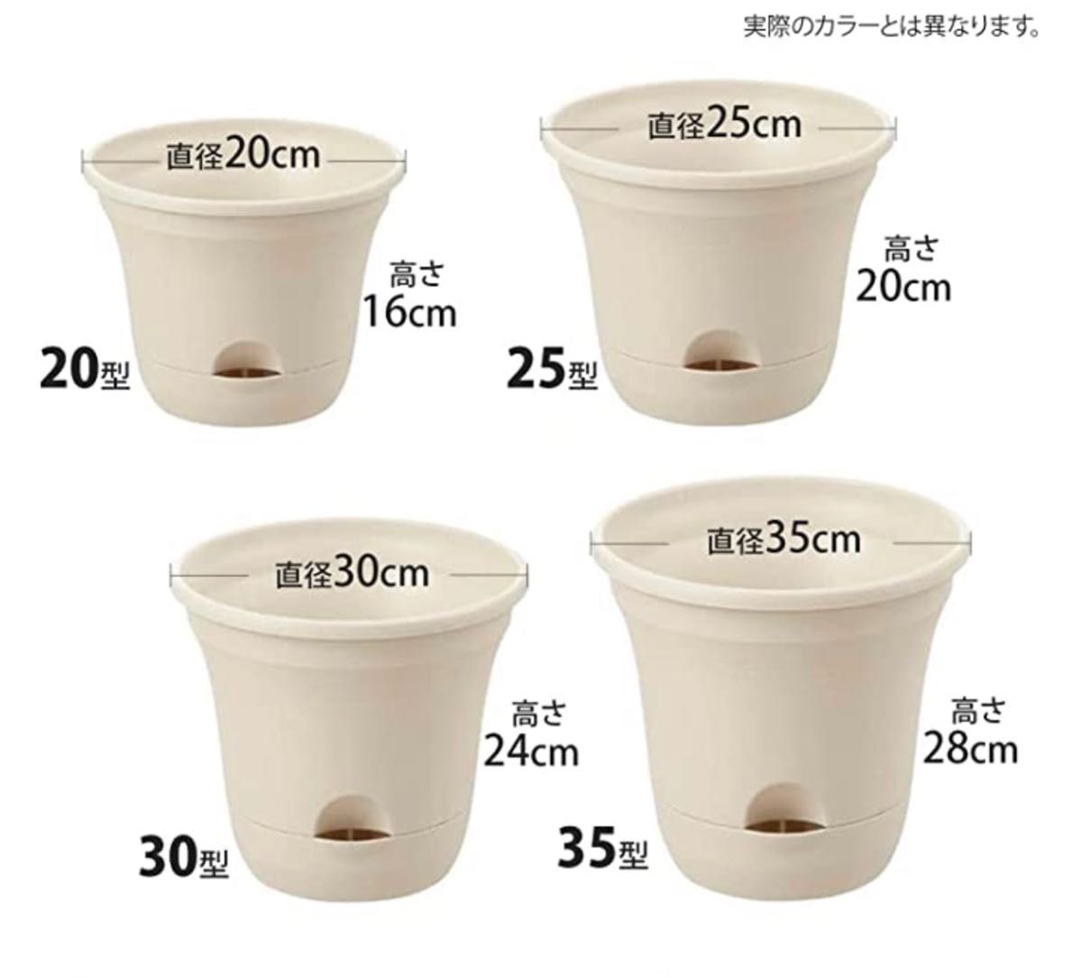 リッチェル 底面給水鉢 ウルオ ポット 25型N 薄茶 日本製×4セット