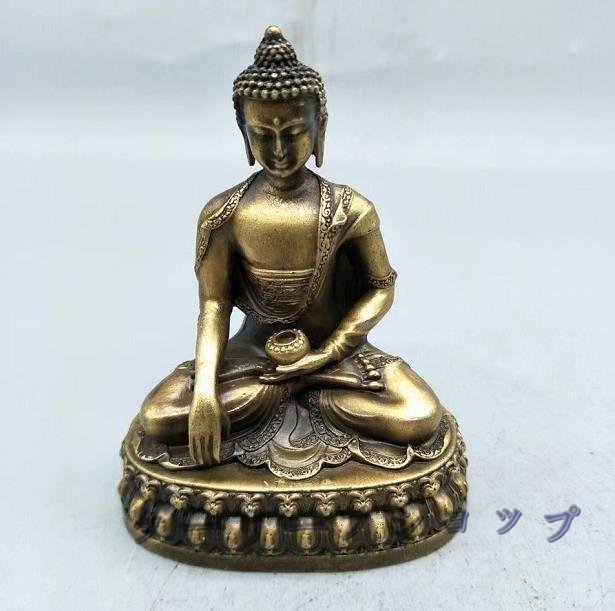 【ケーリーフショップ】仏像 真鍮 釈迦像 チベット美術_画像1