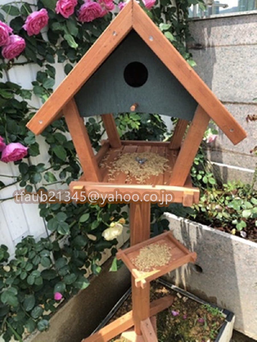 [ke- leaf shop ] bird. bait box wild bird. bird table bird feeder feeder feeder garden outdoor equipment ornament water leak prevention natural tree material wild bird observation 