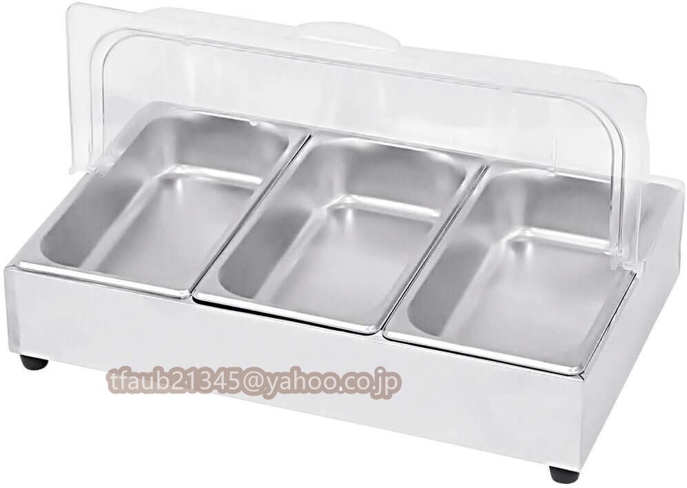 激安直営店 【ケーリーフショップ】3連 フードディスプレイセット ステンレス製 9L フードカバー付き バイキング ビュッフェ 保存 陳列 その他 激安直営店 【ケーリーフショップ】3連 フードディスプレイセット ステンレス製 9L フードカバー付き バイキング ビュッフェ 保存 陳列 その他