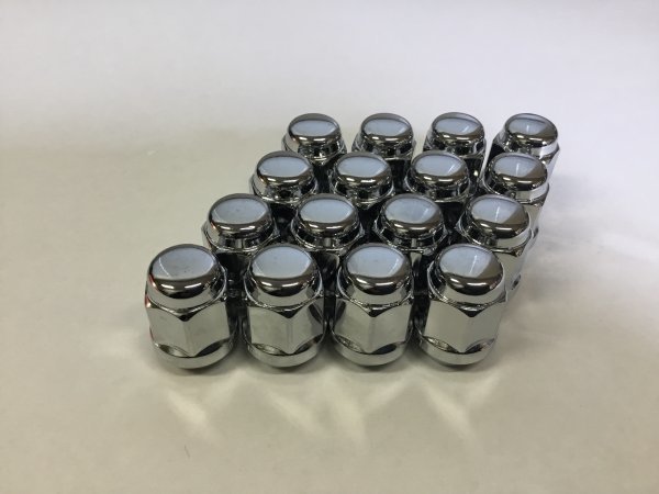 ◆三層クロームメッキ♪ スバル・スズキ車(4Ｈ用) ◆ 袋ナット M12×P1.25-19HEX 16個 送料無料_画像1