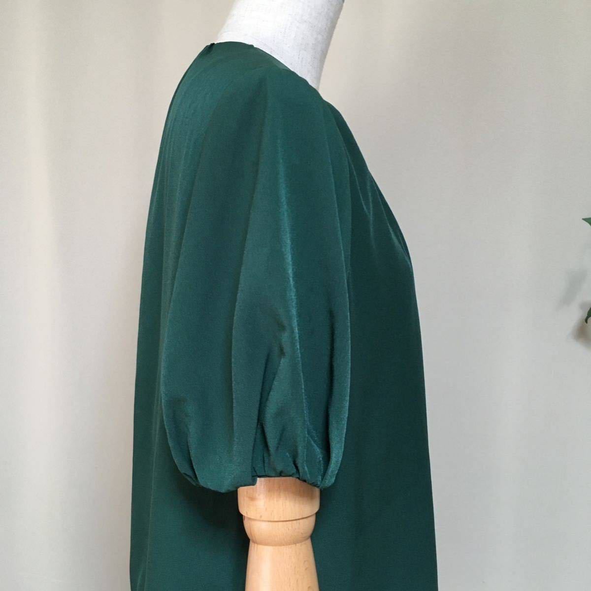 [ прекрасный товар ]Sunauna SunaUna обычная цена 1.1 десять тысяч ...gya The - жоржет блуза 38/M размер соответствует зеленый женский tops 