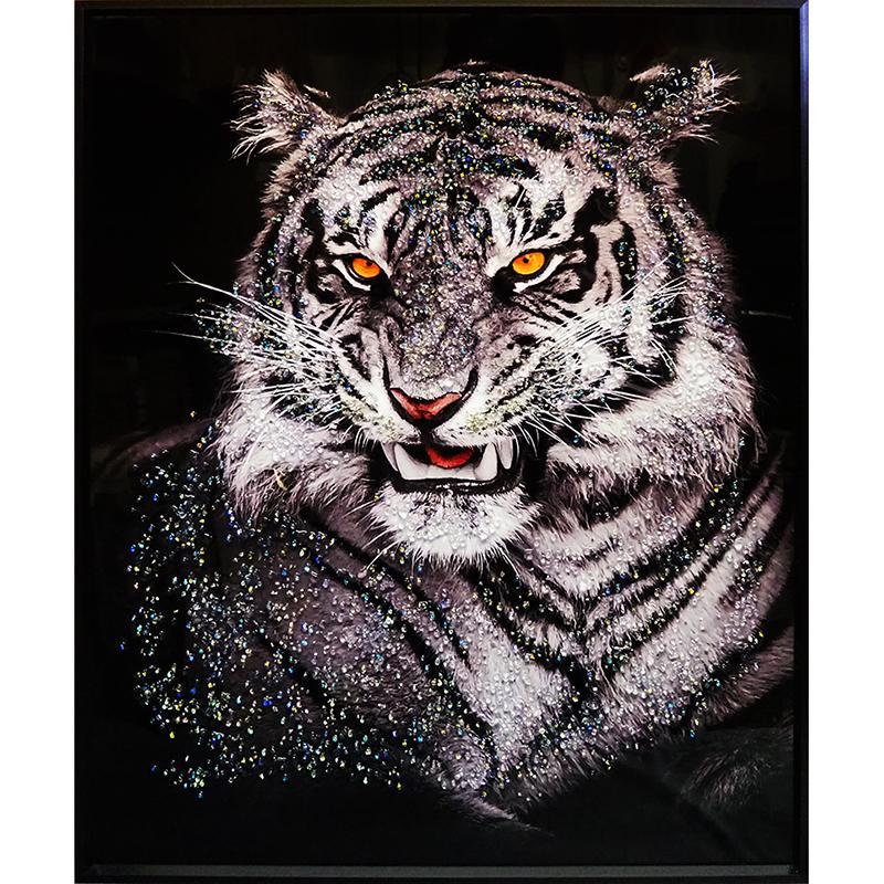 超歓迎された クリスタルアート シベリア310 51x61cm タイガー おしゃれ キラキラ かっこいい ゴージャス アスクイン ASK IN パネル、タペストリー