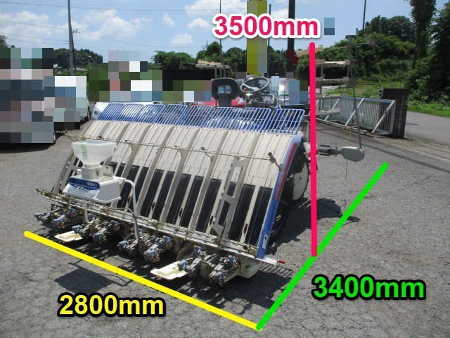 【BSA受賞セール】 茨城 イセキ 8条植 田植機 PG83HG-Q さなえ 20馬力 くるっとターン セル ロータリー 409時間 ガソリン 取説 ■I23070780_画像2