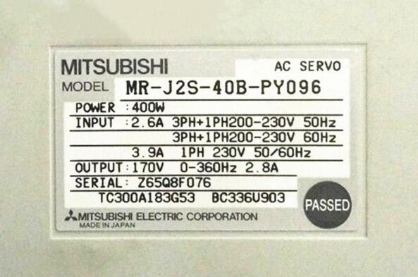 即日発送 新品 未使用 MITSUBISHI 三菱電機 MR-J2S-40B-PY096 サーボアンプ ６ヶ月保証