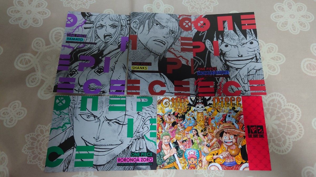 ONE PIECE　ワンピース　ポストカード　ブロマイド　抗菌ステッカー