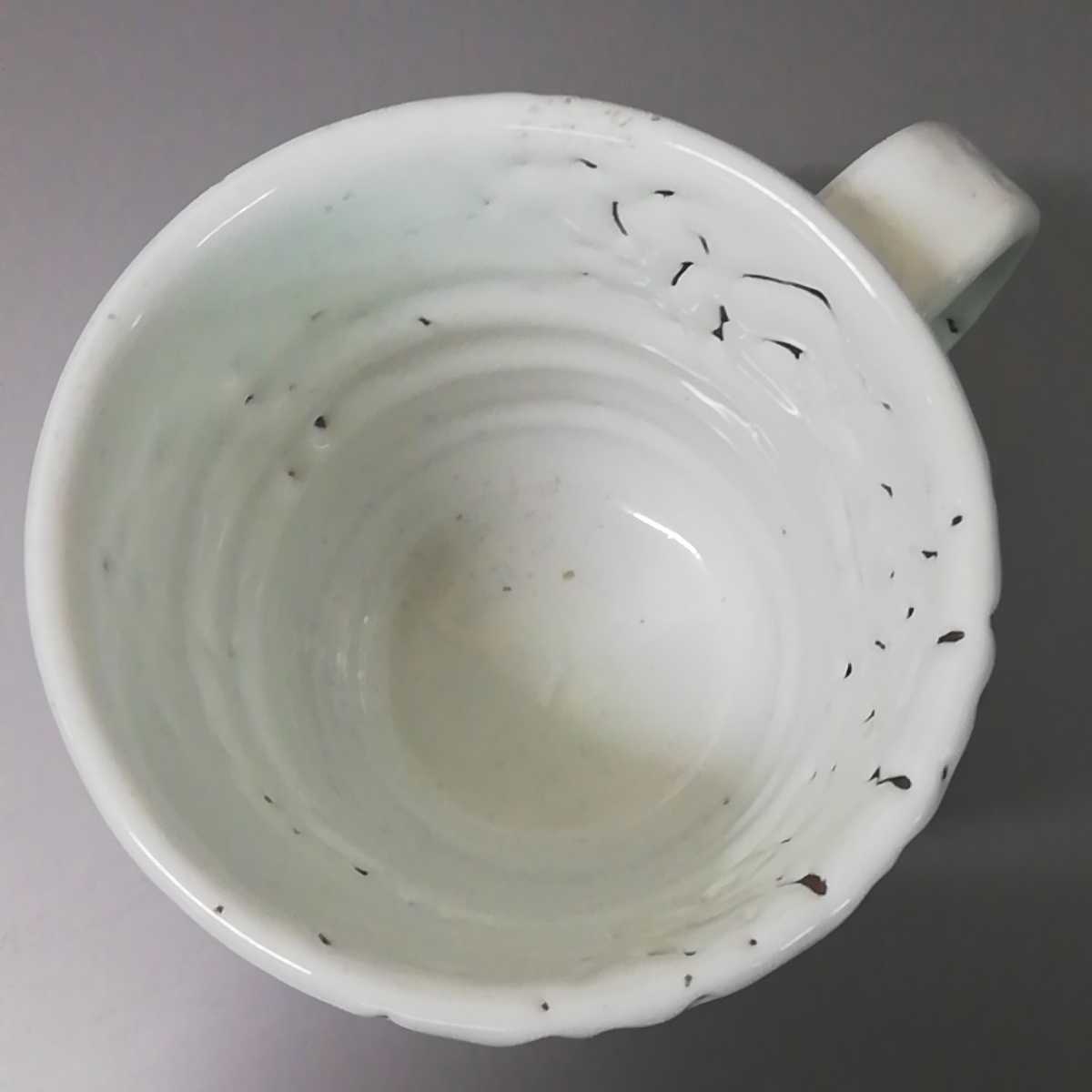 端13）萩焼　山根清玩　白萩マグカップ　コーヒーカップ　珈琲器　未使用新品　同梱歓迎_画像4