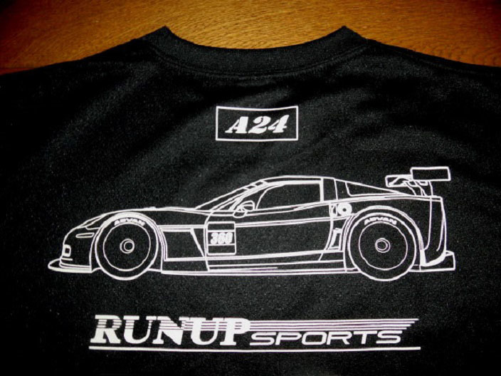 SUPER GT 360 RUNUP SPORTS CORVETTE TOMEI SPORTS スーパーGT ランナップ コルベット 東名スポーツ Tシャツ 半袖 ドライ BK M 使用僅 美品_画像5