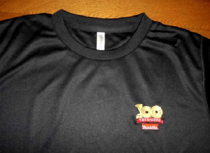 Makita TOOLS マキタ工具 100周年記念 ドライ Tシャツ カットソー 非売品 刺繍ロゴ BK M 使用僅 ほぼ未使用 美品/電動工具ツールチェンソー_画像3