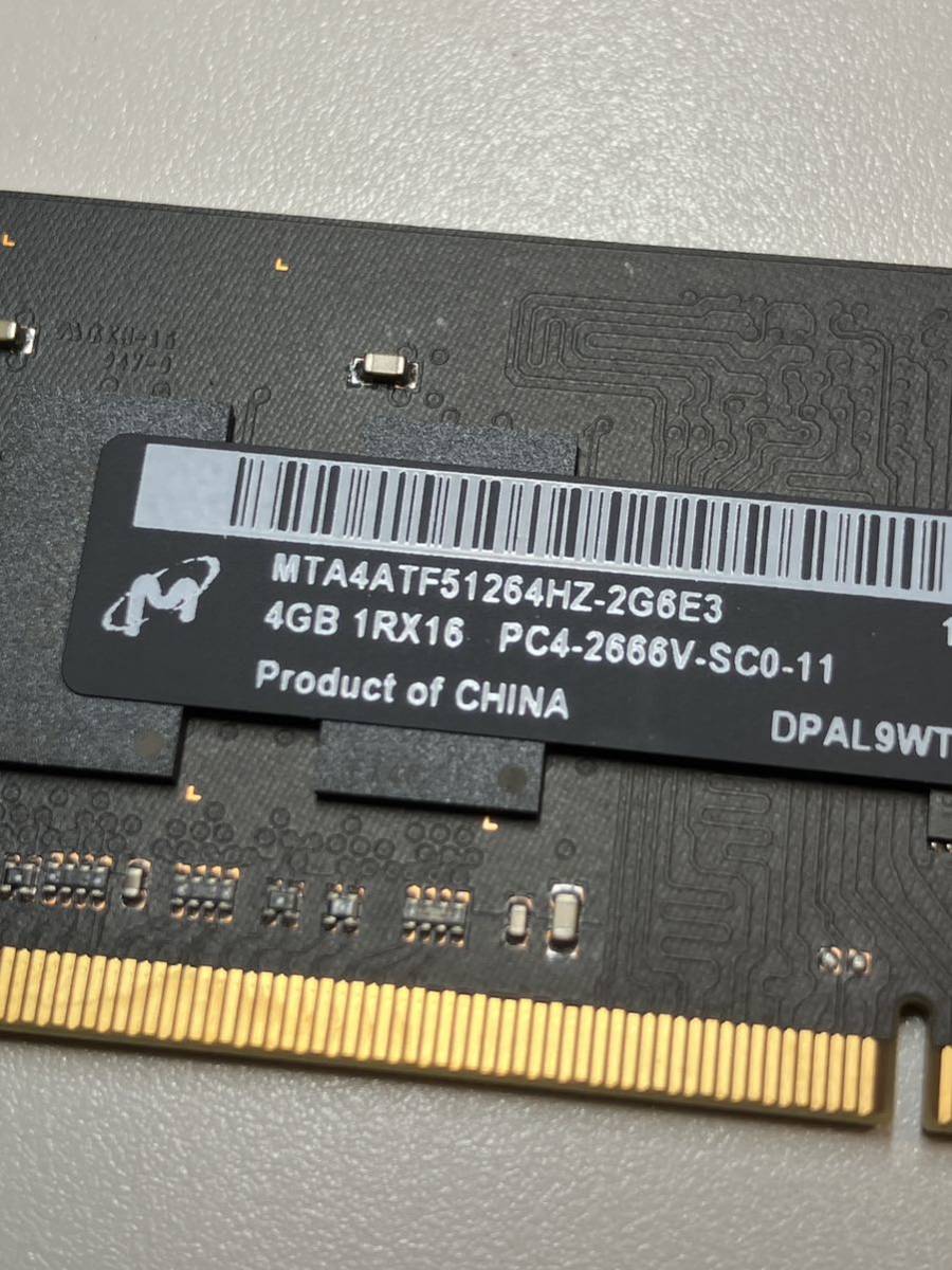 メモリ 4GB PC4-2666V 1RX16 MTA4A imacから外す_画像2