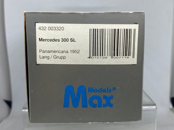 Max Models マックスモデル 1/43 MERCEDES 300 SL Panamericana 1952 Lang Grupp メルセデス_画像2