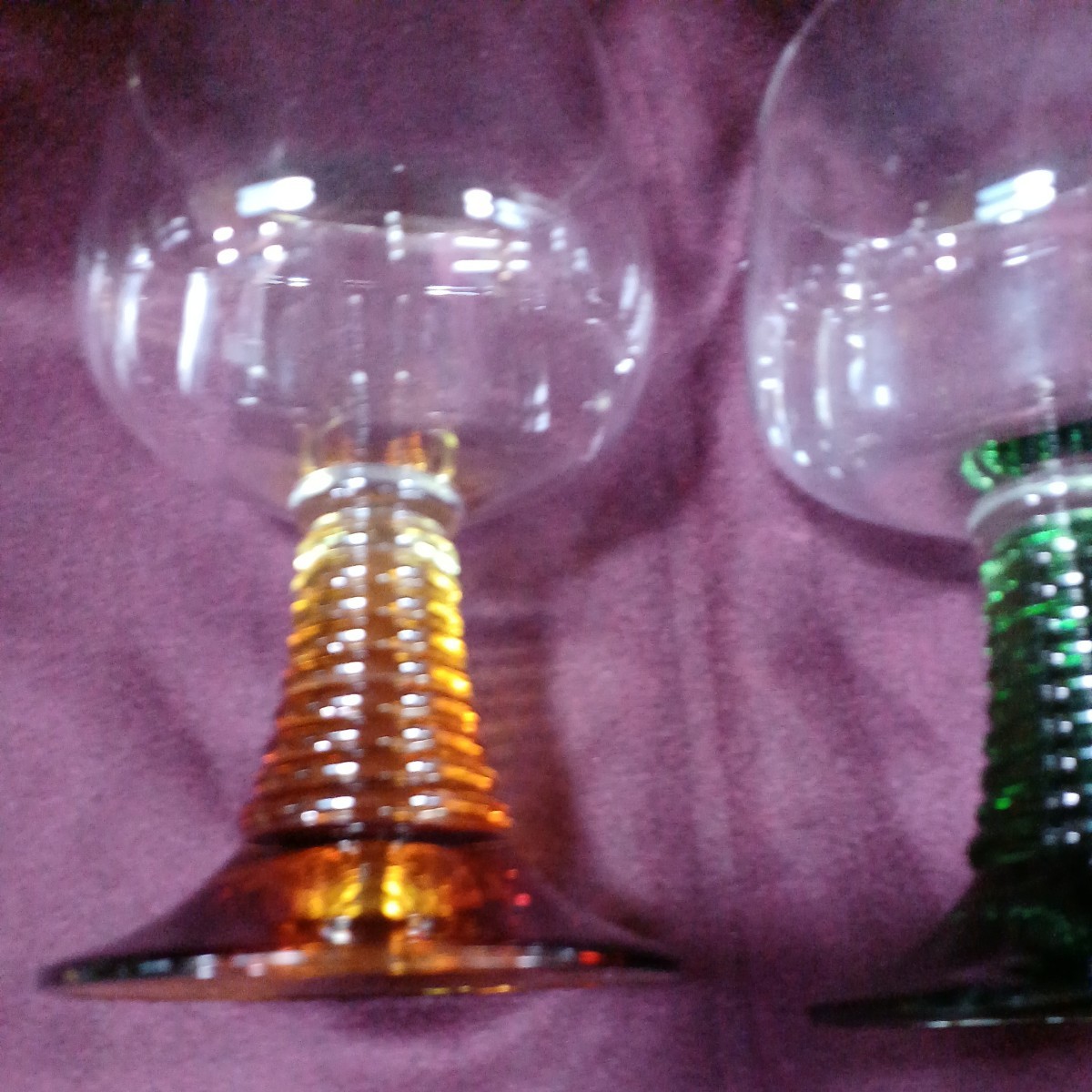 昭和レトロ ワイングラス ガラス 当時物 アンティーク インテリア 食器 長期保管_画像4
