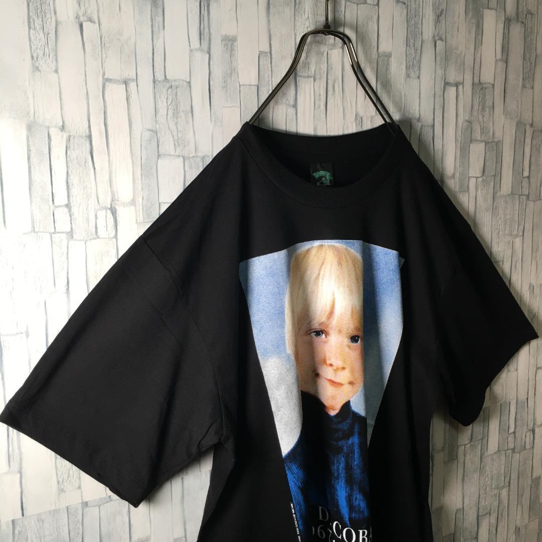 USA製 カートコバーン 追悼 Tシャツ ニルバーナ 人気XL 黒 幼少 USA製 カートコバーン 追悼 Tシャツ ニルバーナ 人気XL 黒 幼少