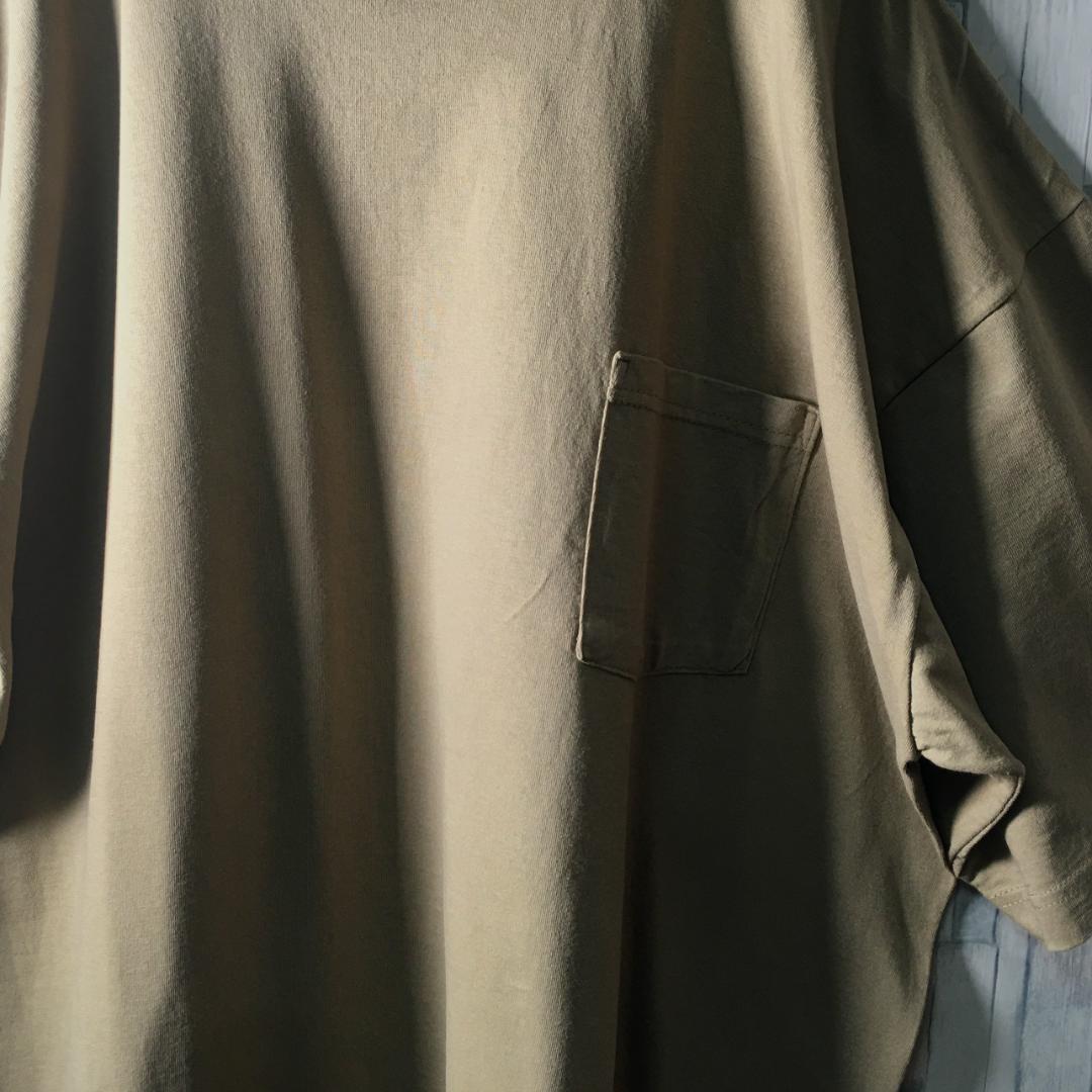 米国輸入 Tシャツ Dickies ゴールド 胸ポケット XLビッグサイズ