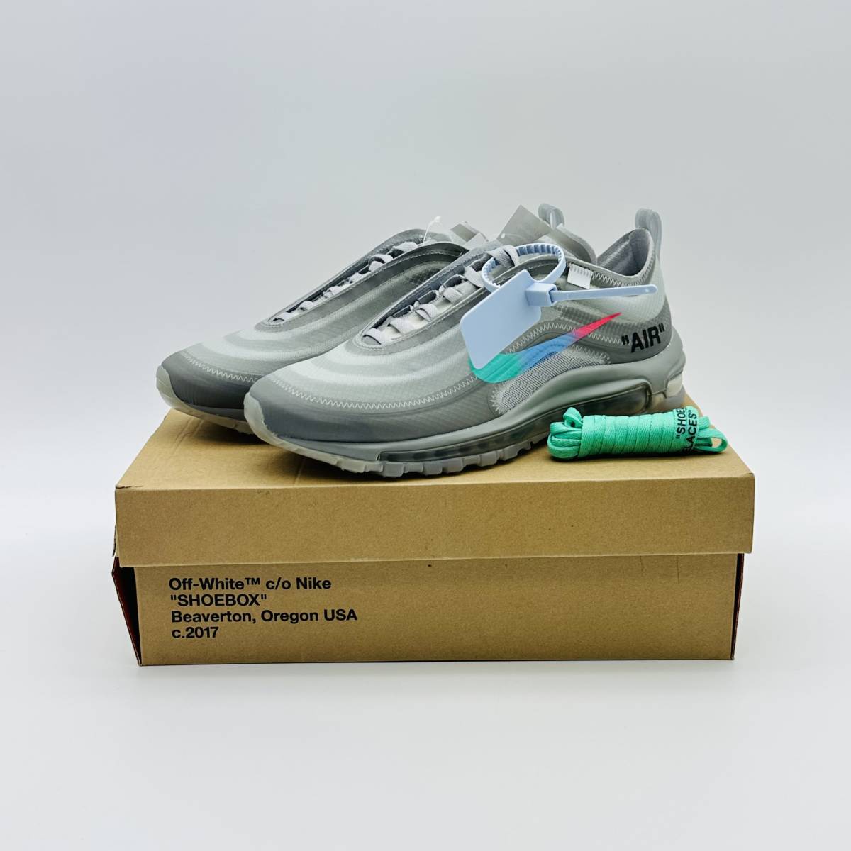 【新品未使用】 Nike Air Max 97 Off-White Menta AJ4585-101 オフホワイト×ナイキ エアマックス97 グレー