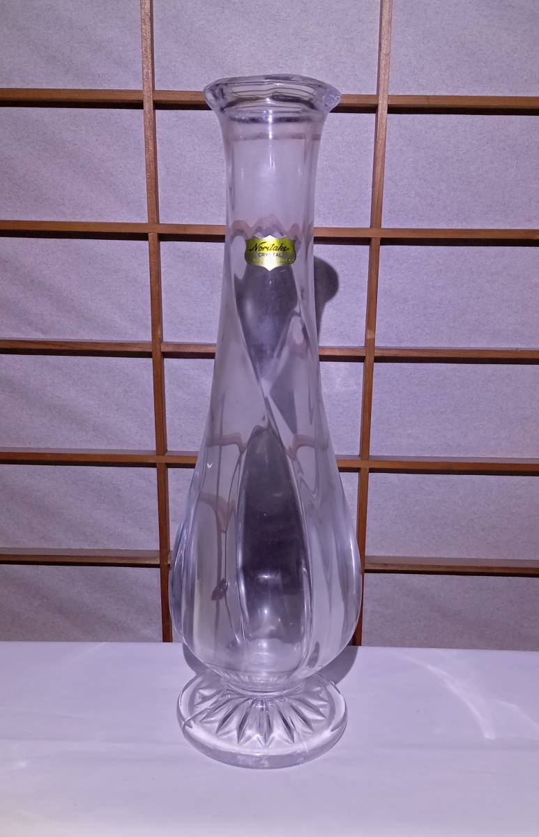 花瓶 Noritake CRYSTAL ノリタケクリスタル フラワーベース 花器 花入 華道 茶道 食器 グラス クリスタルガラス 日本製 no2tsの画像1