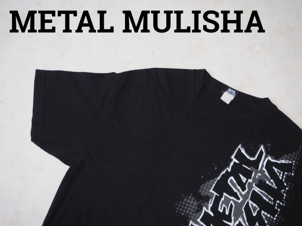 ☆送料無料☆ METAL MULISHA メタルマリーシャ USA直輸入 古着 半袖 ロゴ Tシャツ メンズ 大きいサイズ ブラック トップス 中古 即決_画像1