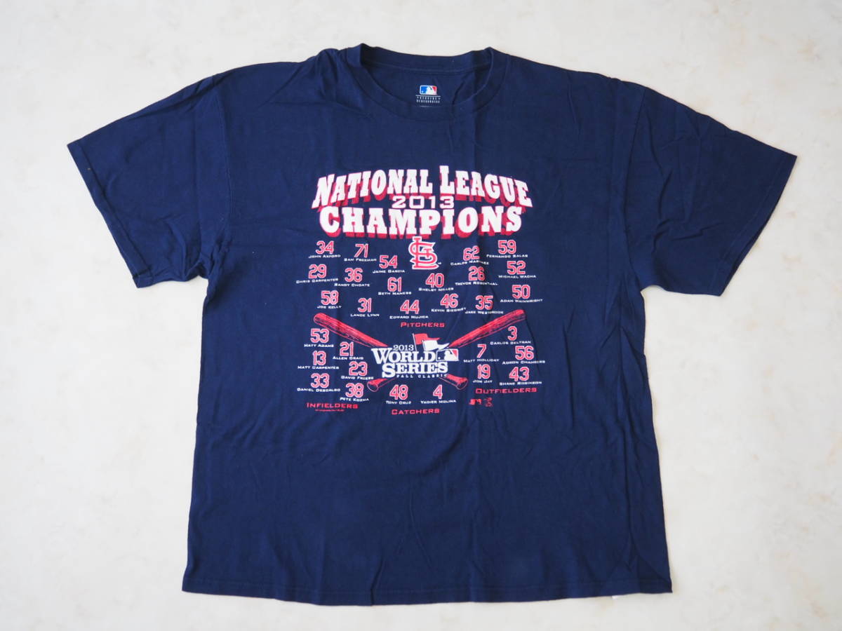 ☆送料無料☆ GENUINE MERCHANDISE 古着 半袖 MLB メジャーリーグ セントルイス・カージナルス ワールドシリーズ Tシャツ メンズ XL 中古_画像1