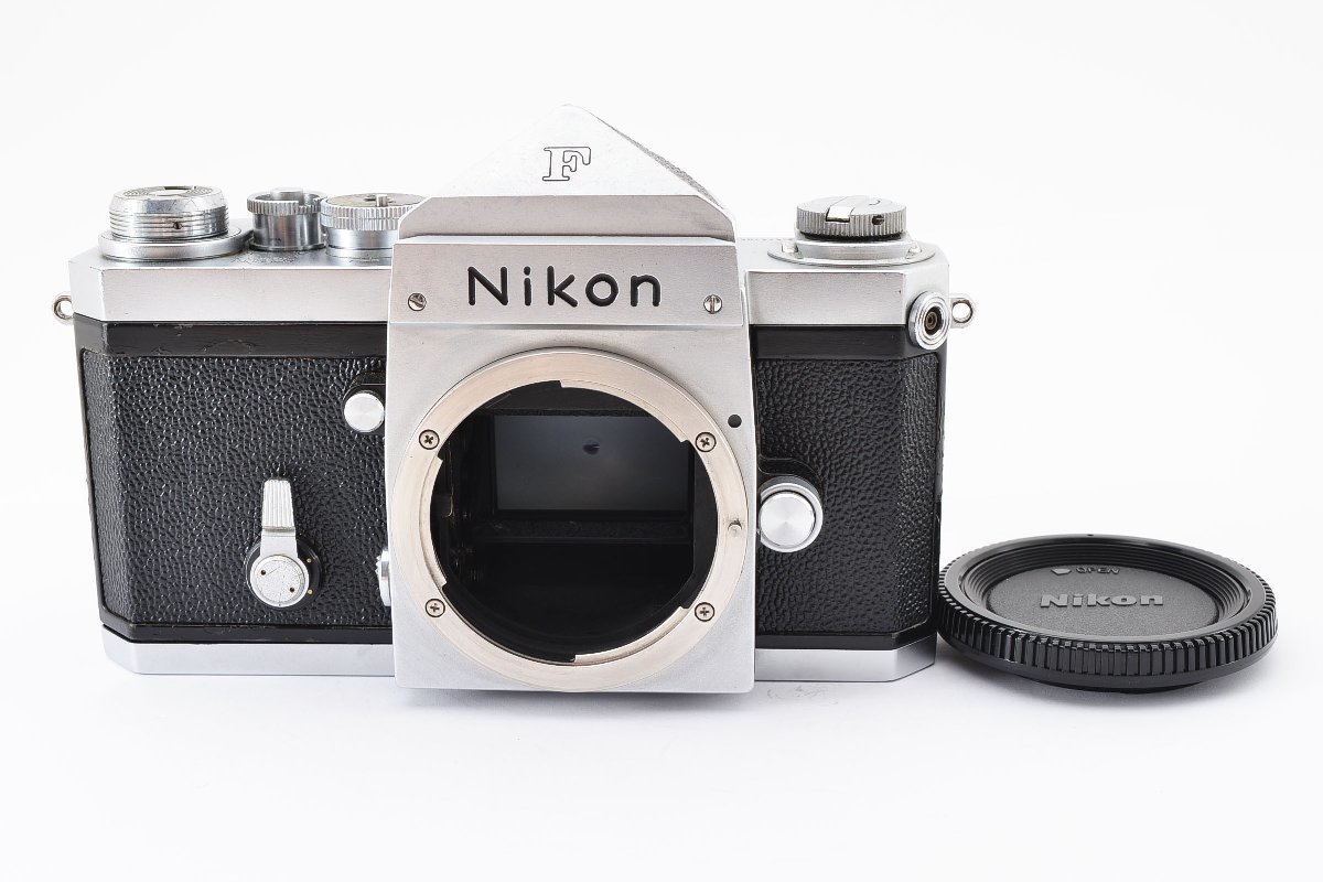 Nikon ニコン F アイレベル 富士山マーク 647万台 シルバー ボディ フィルム 一眼レフ カメラ_画像1