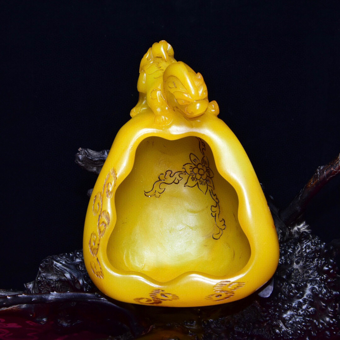 館蔵珍品 寿山石 田黄石 細密彫 古獣印章』置物 賞物 貴重物品 収蔵品