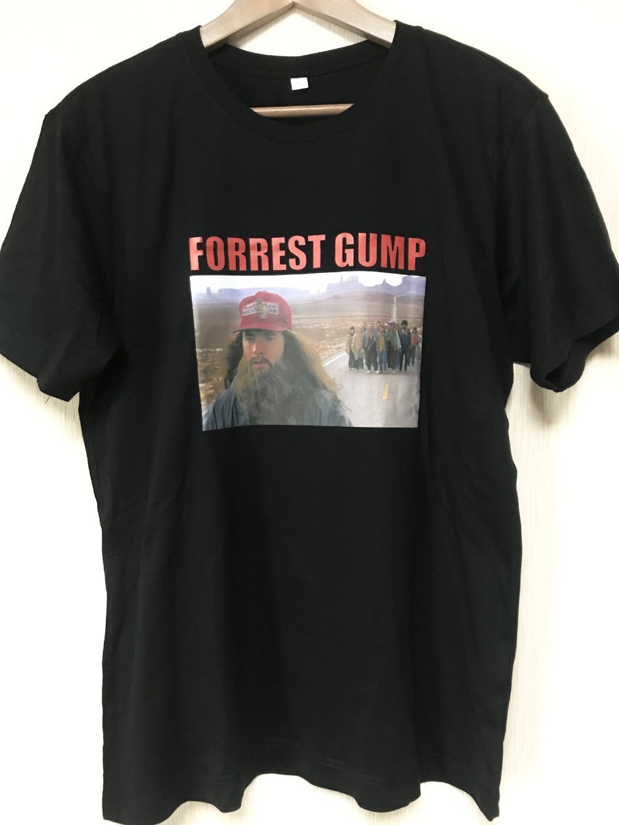 Forrest Gump フォレスト・ガンプ Tシャツ サンプリング black 洋画 映画 ハリウッドムービー 白色 送料無料 希少 トム・ハンクス 半袖の画像1