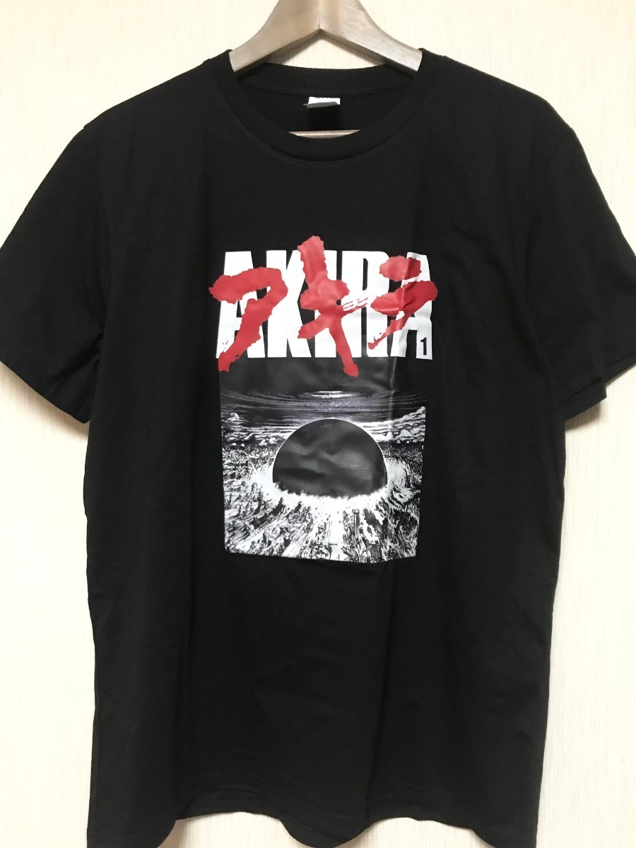 AKIRA Tシャツ 黒色 アキラ サイズL アニメ 90s ムービー 映画 black movie tee 半袖 送料無料 邦画 ブラック_画像1