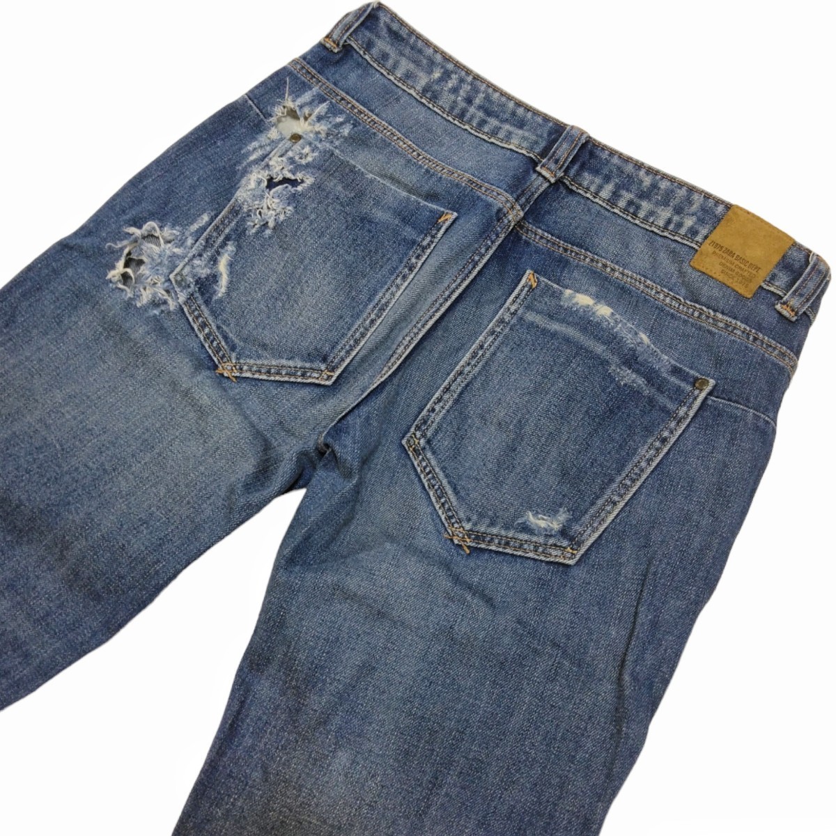 11 【ZARA BASIC Z1975】 ザラ クラッシュ ダメージ デニム 11 【ZARA BASIC Z1975】 ザラ クラッシュ ダメージ デニム