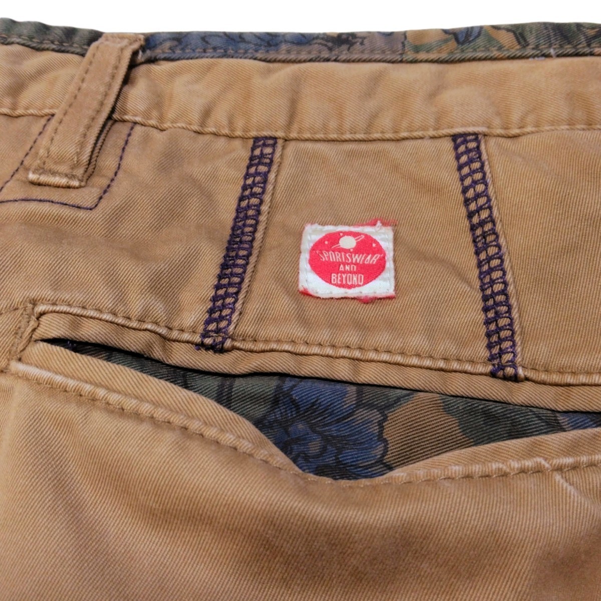 353 【Paul Smith】 ポールスミス 花柄 チノパン パンツ ボトムス L