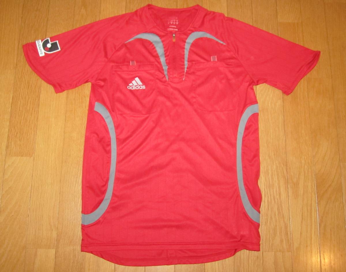 激レア！入手困難！Jリーグ仕様のadidas(アディダス)審判服　　　　　レフェリーシャツ　M　レッド
