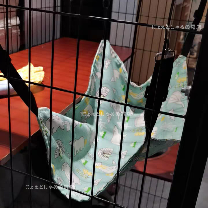 [ light blue ] dog cat hammock pet bed winter summer both for cage for Japanese style pattern adjustment possibility 